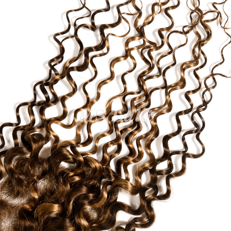Water Wave #4/27 Highlight Virgin Human Hair 4x4 13x4 Transparent Lace Closure/Frontal - 图片 7